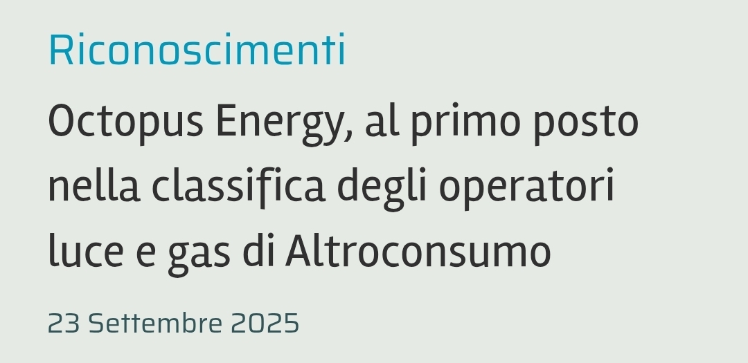 Passa a Octopus Energy